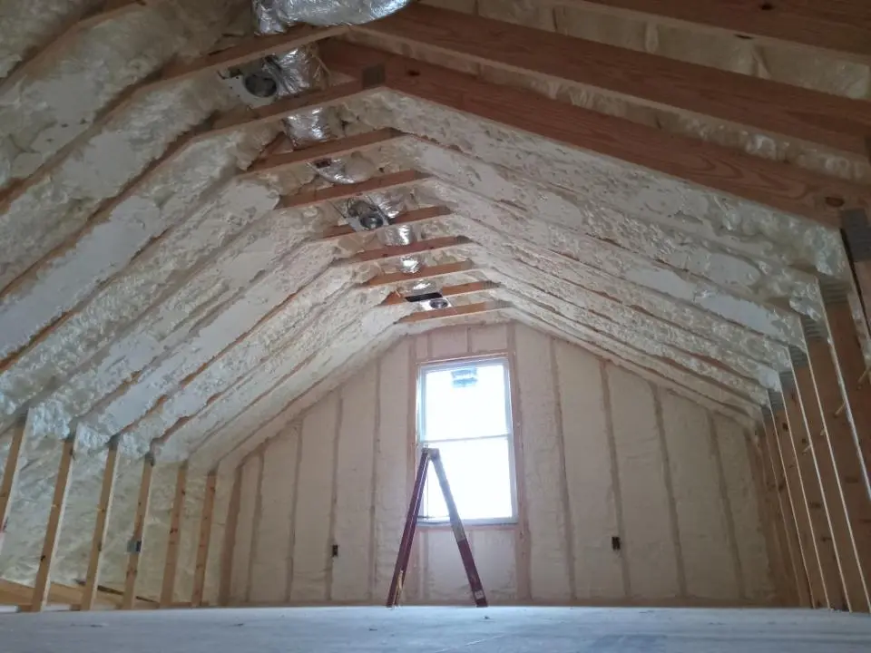 Spray foam roofing application for Crawl Space Insulation project in Port Orange